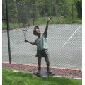 Hot Casting outdoor bronze baby boy statue children tennis player sculpture